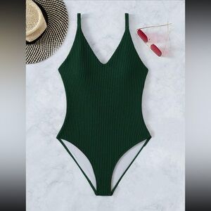 Women’s Dark Green One Piece Bathing Suit